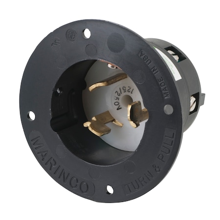 Marinco Cs6375 50A 125/250V Flanged Inlet CS6375